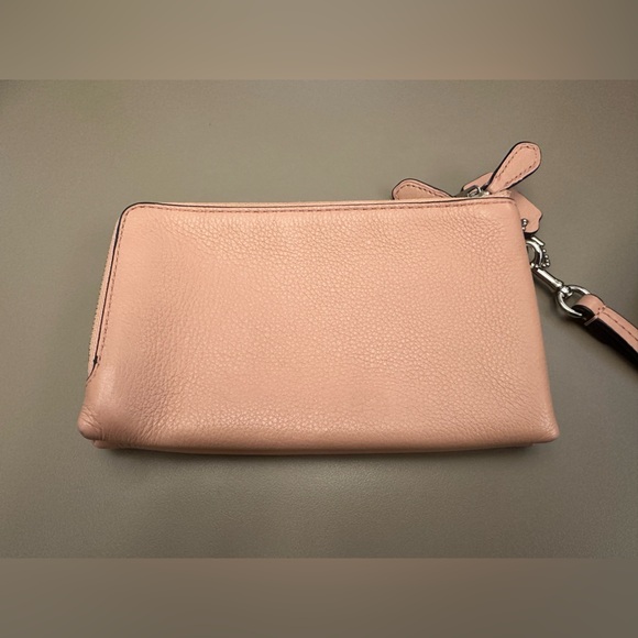 Coach Pink Leather Wristlet NWOT